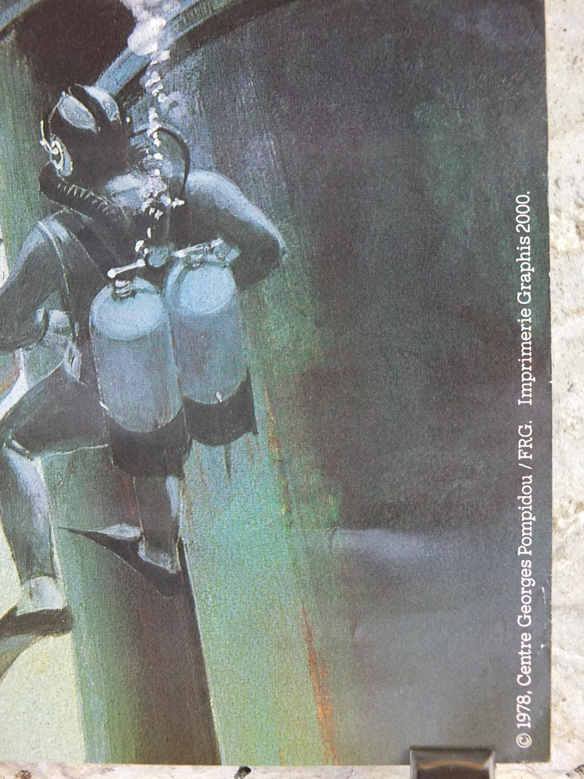 1978 20000 Leagues under the Sea Poster, Jules Verne, Voyages Extraordinaires, Centre Georges Pompidou, future wall art decor