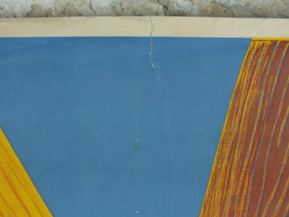 1951 International Wood Exhibition Poster, Exposition Internationale du Bois, by Poncet & Barnier, Lyon, Palais de la Foire, wall art decor