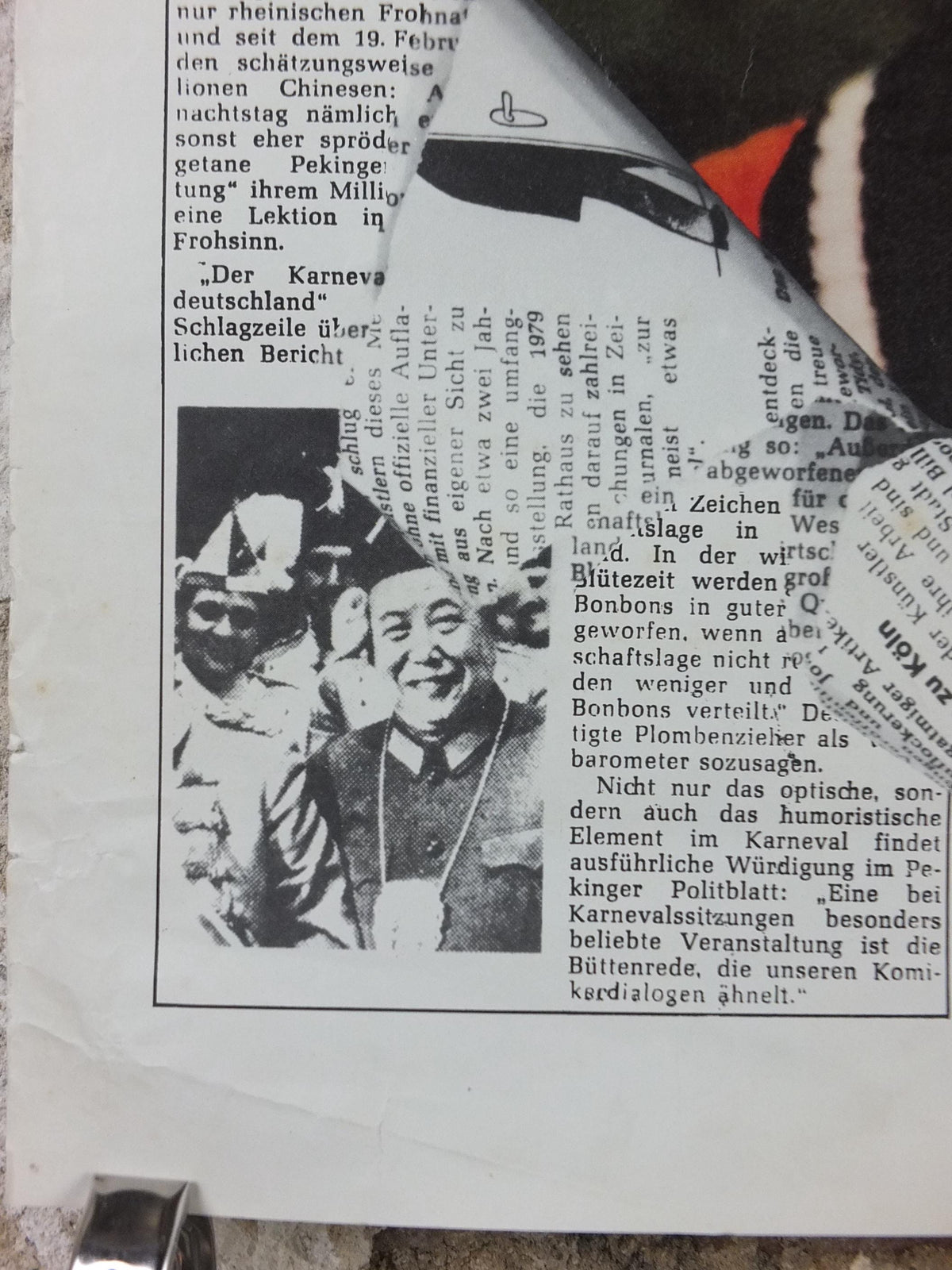 1982 Koln Karneval Poster, Clown in Carnival, Red Nose, Cologne, Germany, Newspaper, Deutschland plakat, travel wall art decor