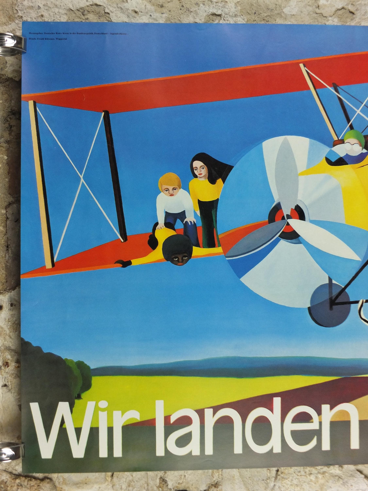 Red Cross Poster, We land anywhere, International Federation of Red Cross and Red Crescent Societies (IFRC), humanitarian aid wall art decor