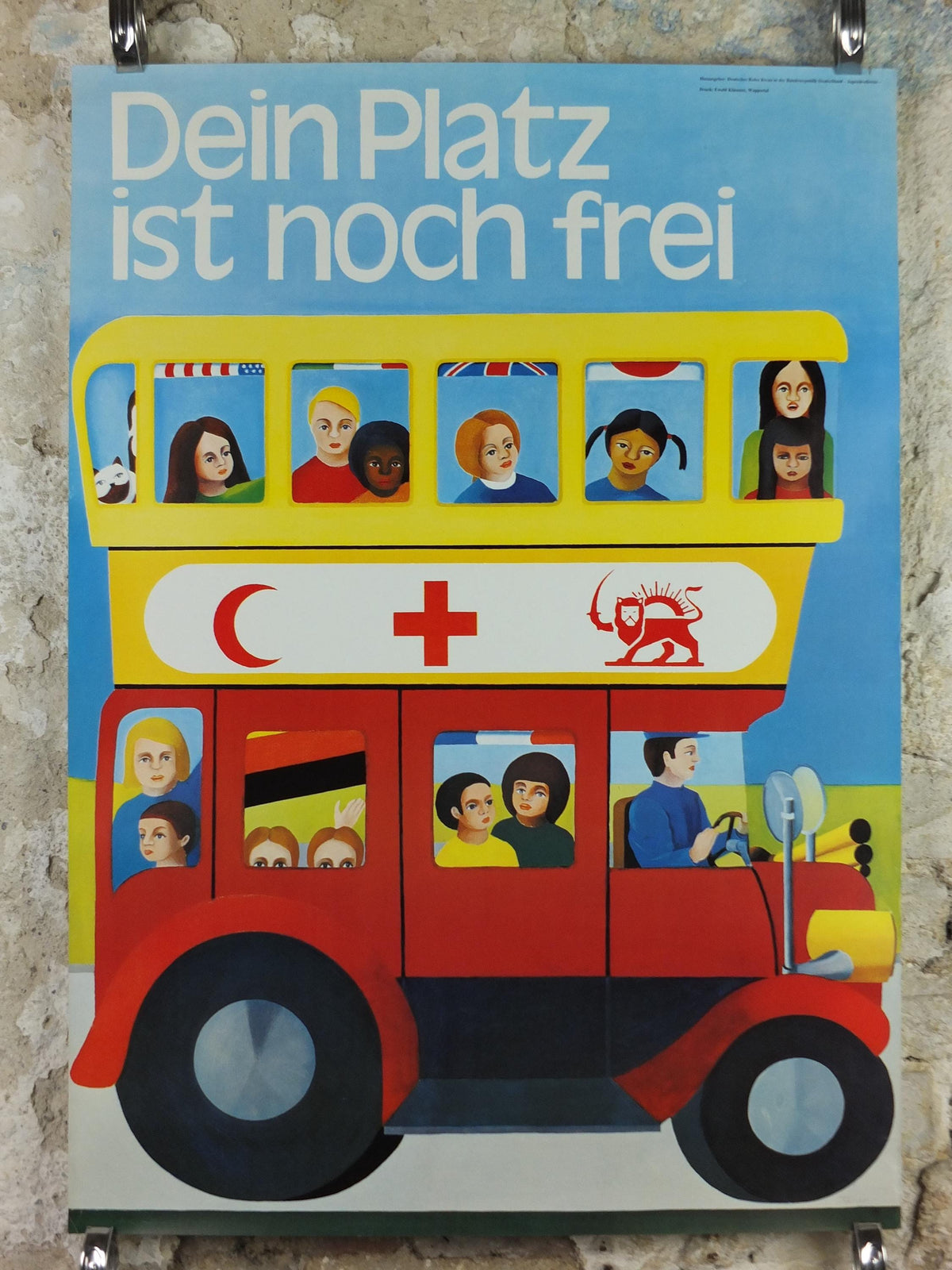 Red Cross Poster, There is room, International Federation of Red Cross and Red Crescent Societies (IFRC), humanitarian aid wall art decor there's still space for you