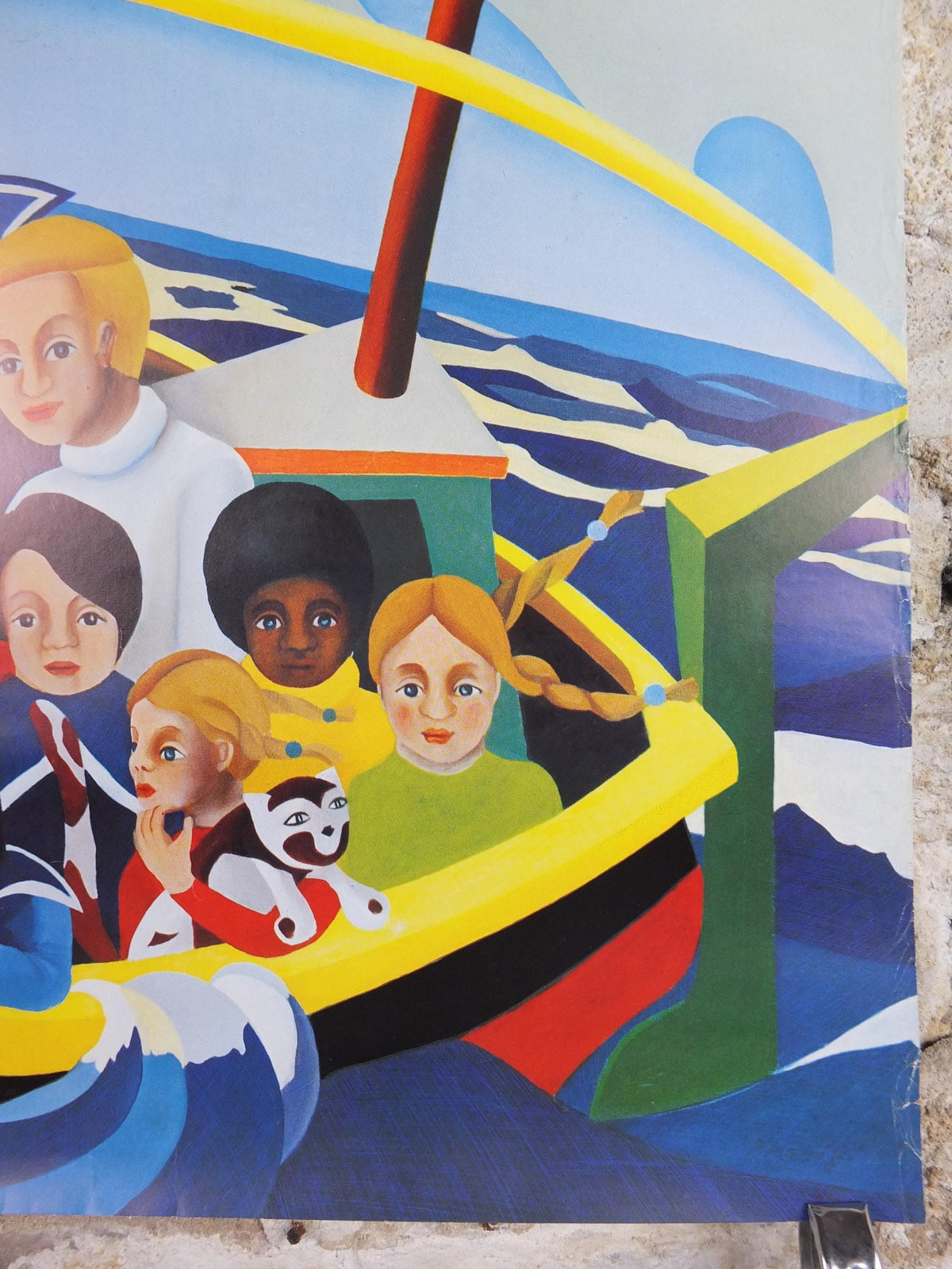 Red Cross Poster, In the same boat, International Federation of Red Cross and Red Crescent Societies (IFRC), humanitarian aid wall art decor