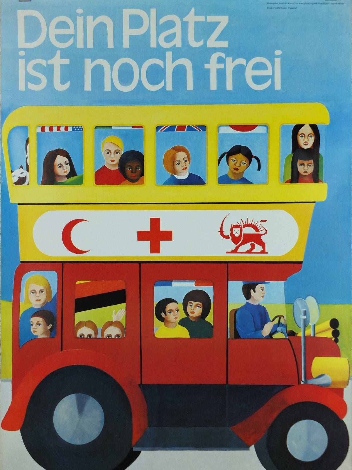 Red Cross Poster, There is room, International Federation of Red Cross and Red Crescent Societies (IFRC), humanitarian aid wall art decor