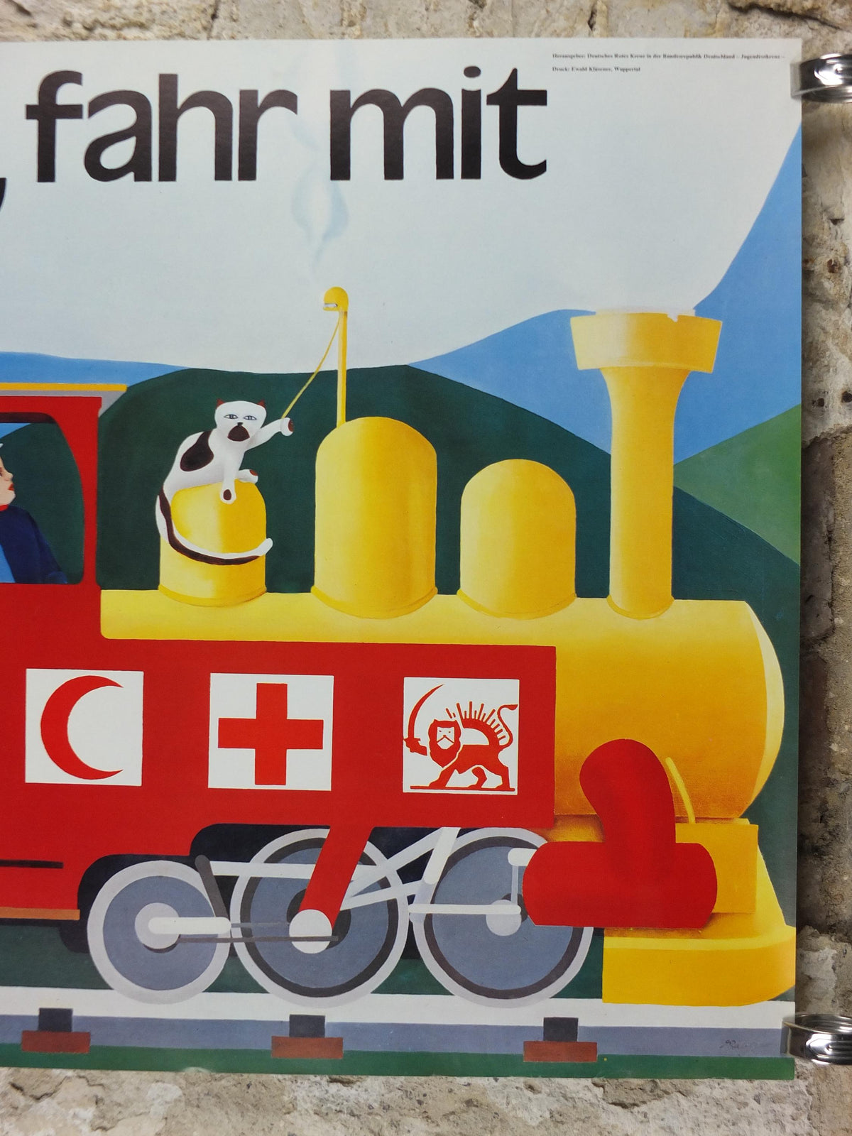 Red Cross Poster, Get in with us, International Federation of Red Cross and Red Crescent Societies (IFRC), humanitarian aid wall art decor