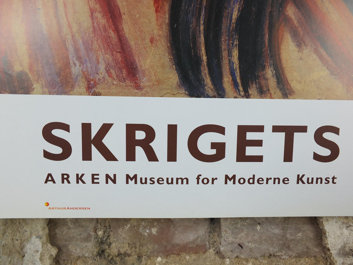 2001 Edvard Munch Poster, The Scream 1893, Arken Museum for Moderne Kunst, Expressionism, Symbolism, gallery exhibition, wall art decor
