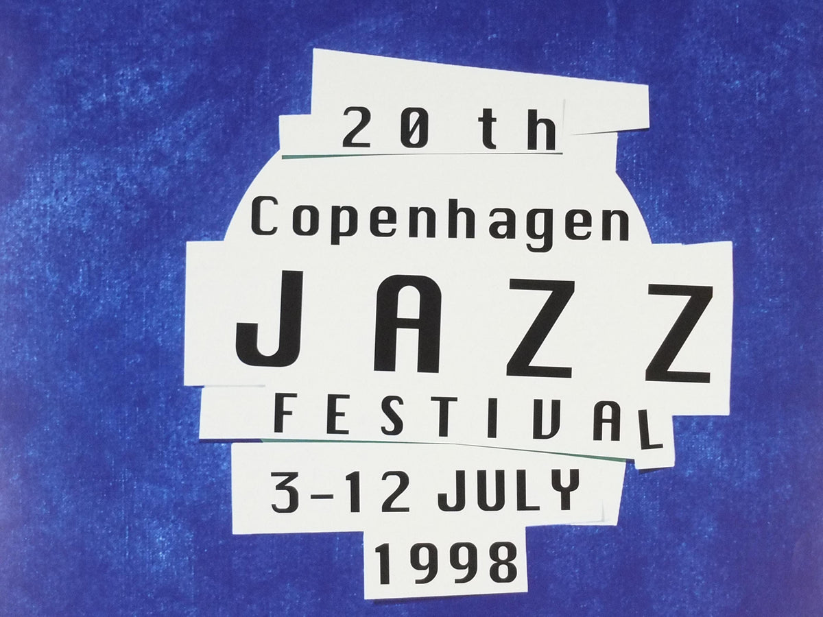 1998 Copenhagen Jazz Festival Poster, Abstract and Tuborg Beer, by D Dahlin, Denmark, music, wall art decor