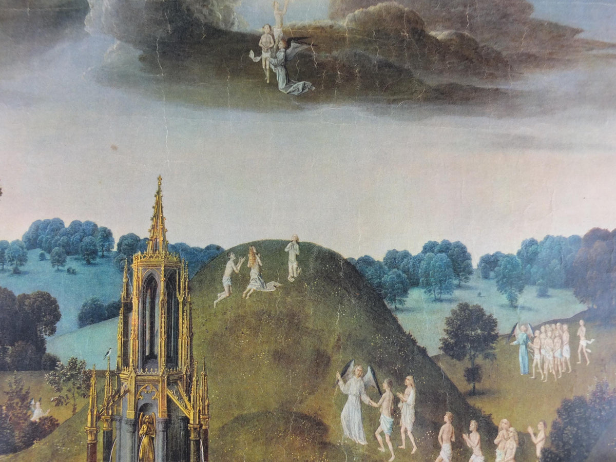 1962 Dirk Bouts Poster, Le Chemin du Ciel, The Way to Heaven, Christian Religion classical Palias des Beaux Arts, Lille, wall art decor