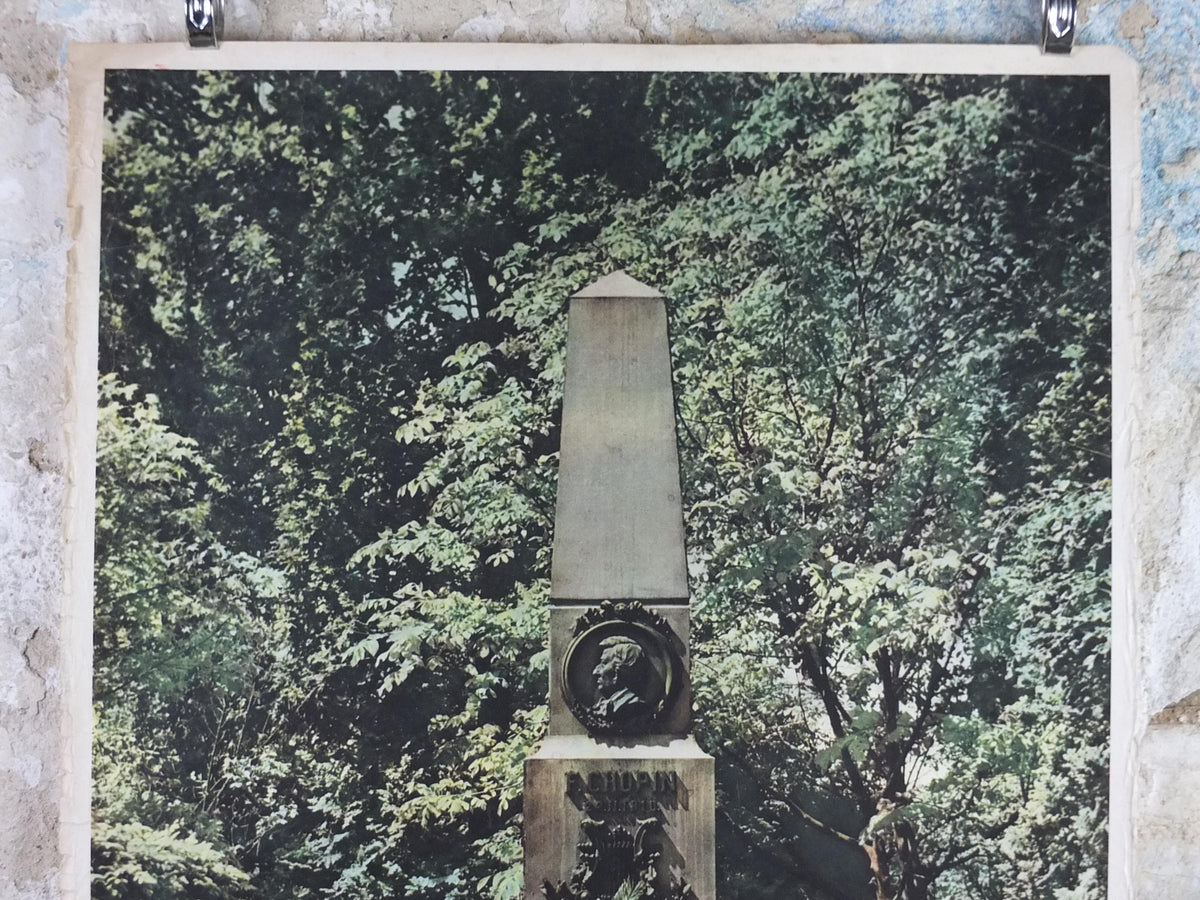1950 Frederic Chopin Poster, The birth place of Frederic Chopin, Parc à Żelazowa Wola, Poland, travel wall art decor