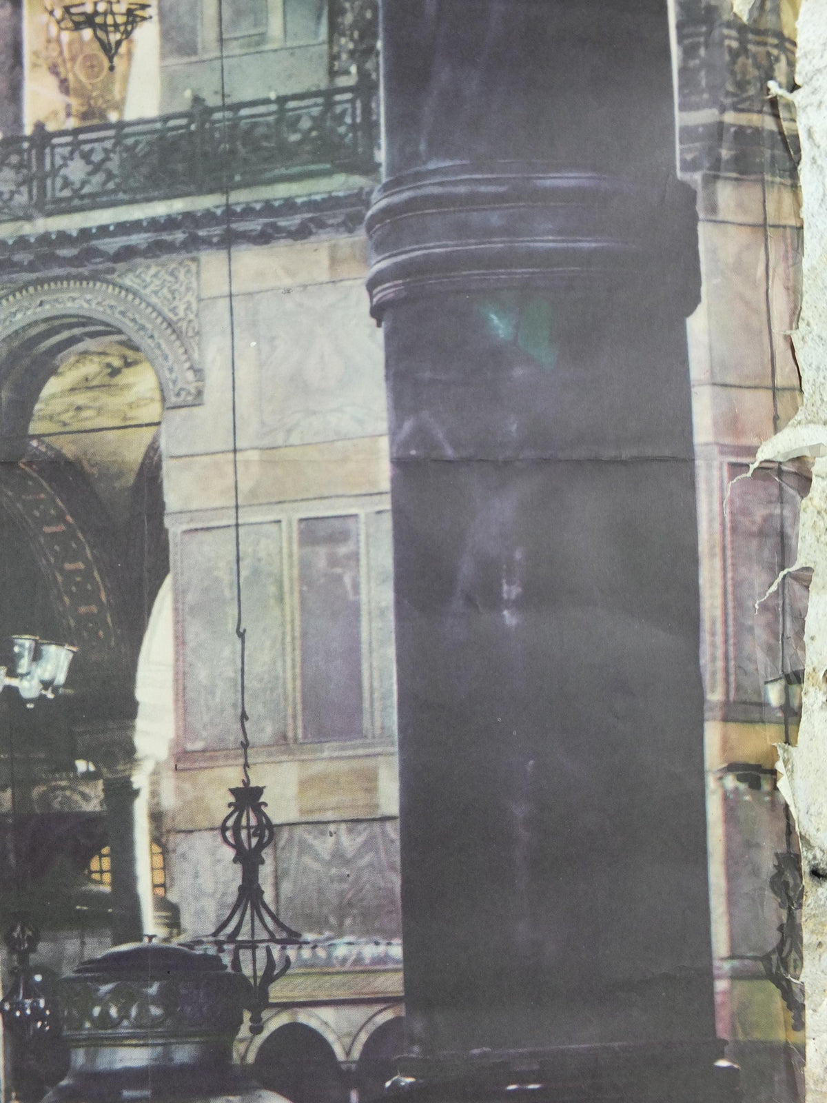 1960s Istanbul Turkey Travel Poster, Hagia Sophia - Aya Sofya Museum in Istanbul, Türkiye, Original Turkish, travel wall art decor
