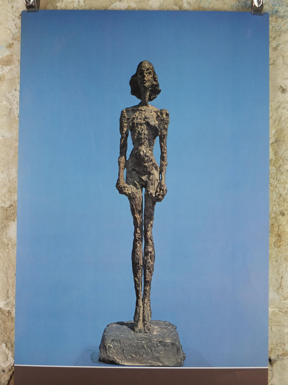 1976 Alberto Giacometti Poster, Annette from Life, bronze sculpture, Fondation Maeght, Modernism, gallery exhibition, wall art decor