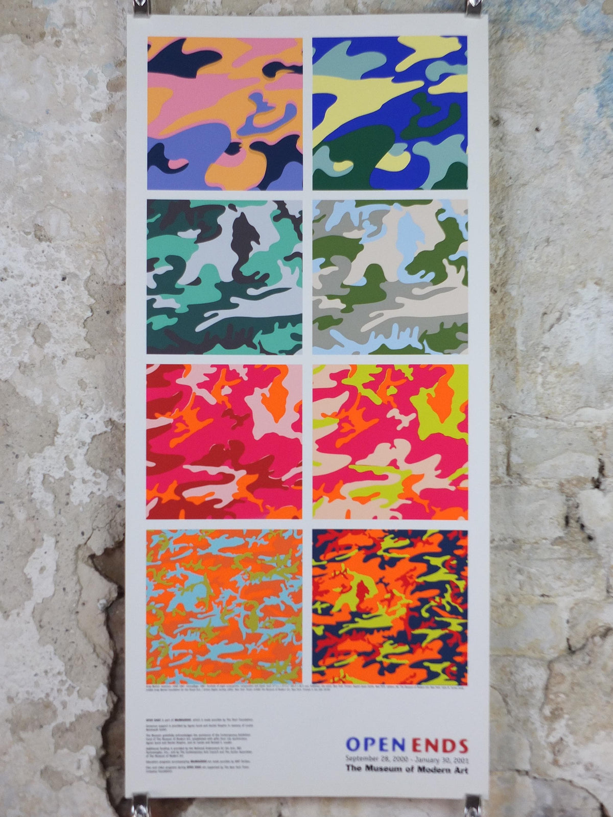 2000 Andy Warhol Poster, Camouflage 1987, MOMA Manhattan New York, Pop Art, Expressionism, Modernism, gallery wall art decor