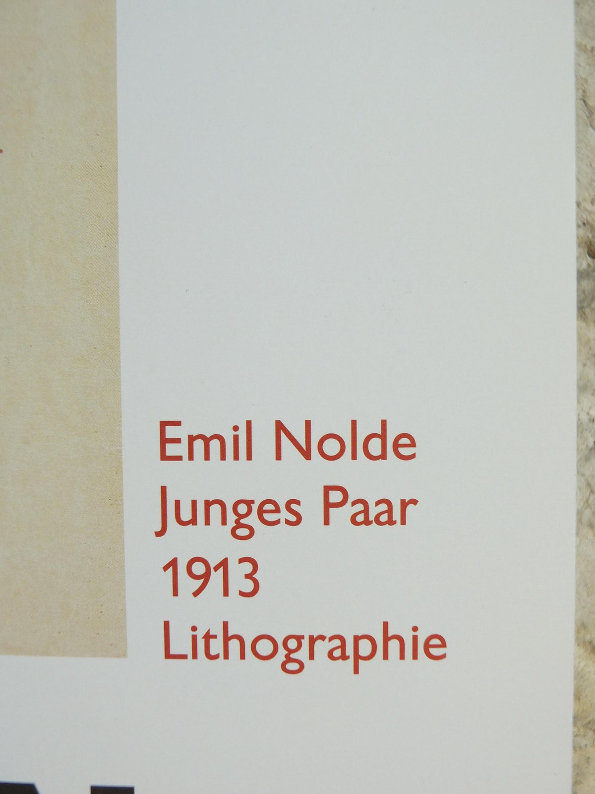 1999 Emil Nolde Poster, Young Couple 1913, Junges Paar, Berlin Succession, Die Brücke expressionist, Blaue Reiter, wall art decor