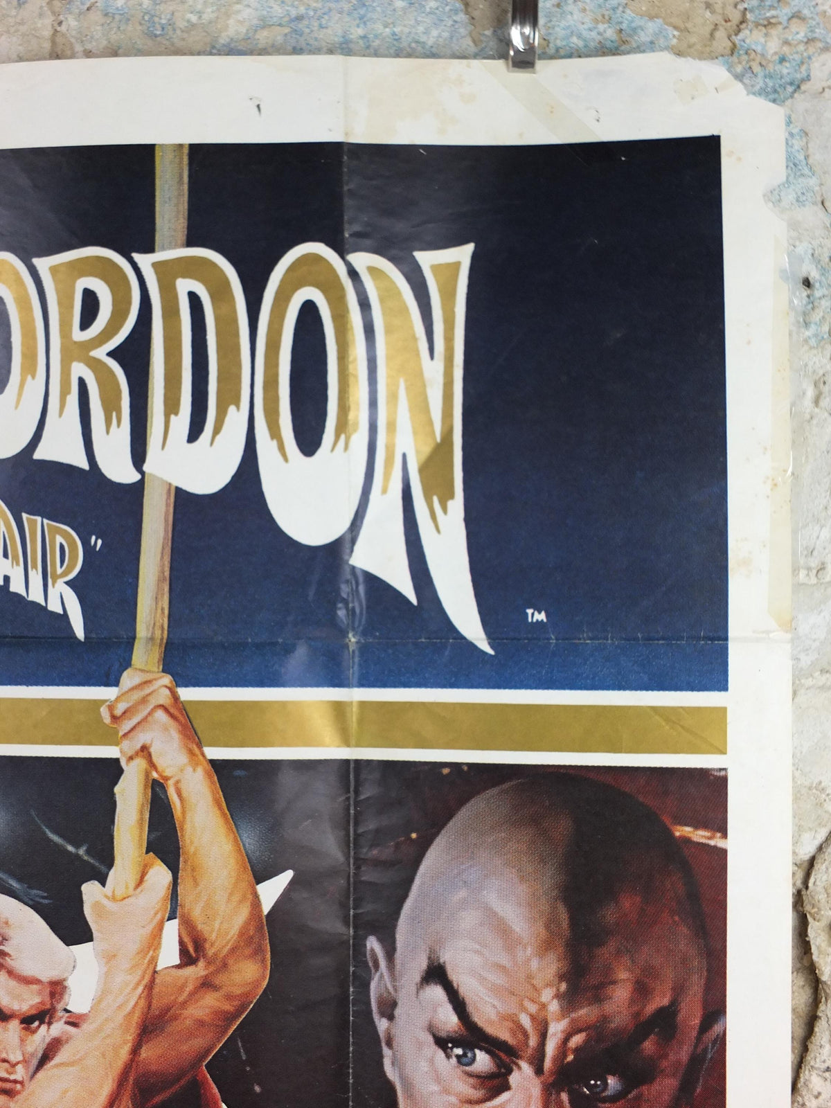 1980 Flash Gordon Poster, with Ming the Merciless, Science fiction Fantasy, Original French Grande size, wall art cinema film memorabilia