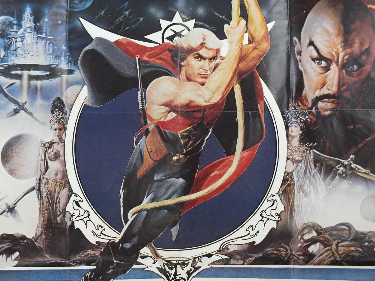 1980 Flash Gordon Poster, with Ming the Merciless, Science fiction Fantasy, Original French Grande size, wall art cinema film memorabilia