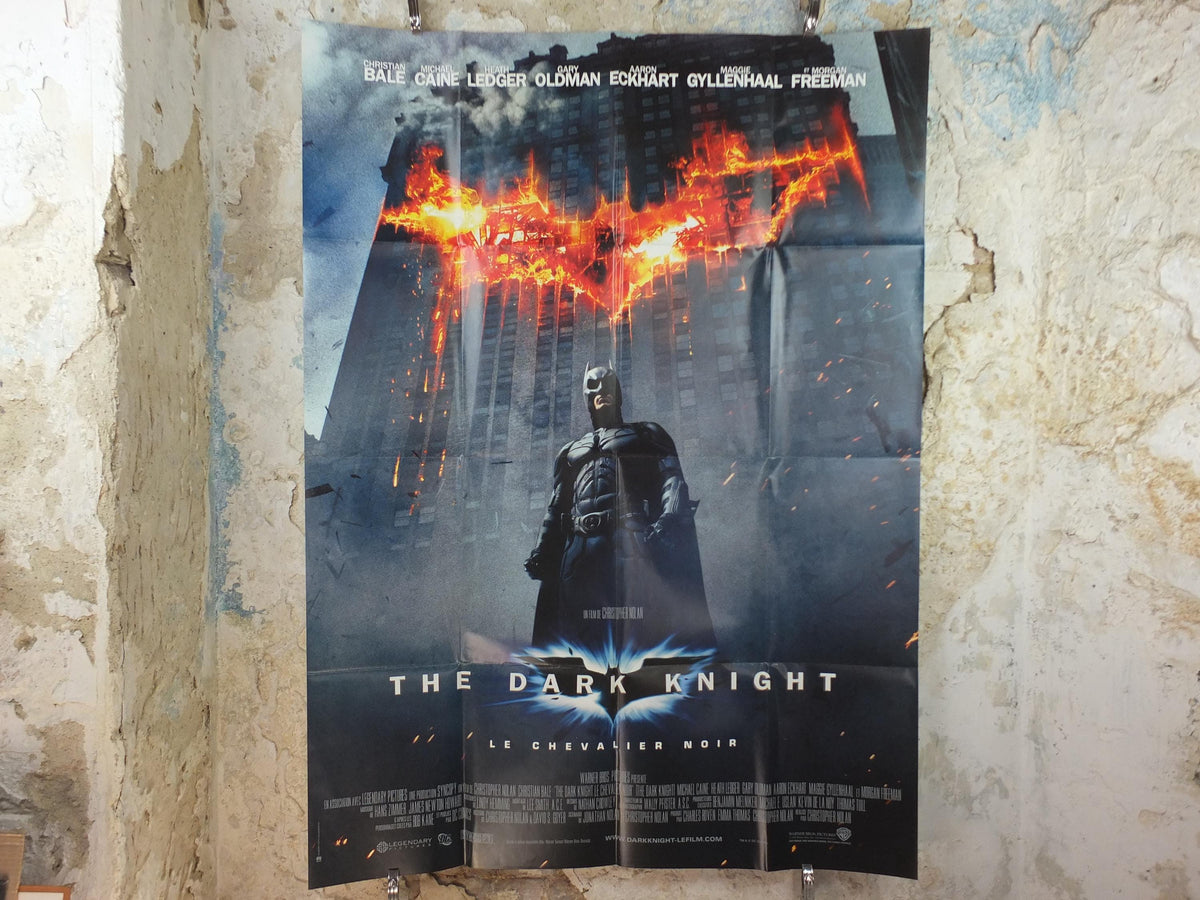 2008 The Dark Knight Poster, Batman, Christopher Nolan Le Chevalier Noir, Original French Grande size, wall art cinema film memorabilia