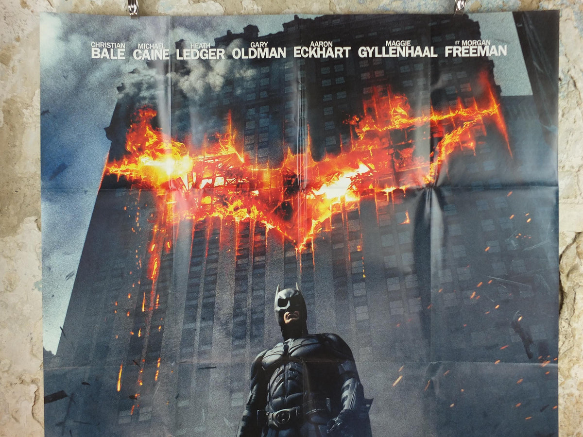 2008 The Dark Knight Poster, Batman, Christopher Nolan Le Chevalier Noir, Original French Grande size, wall art cinema film memorabilia