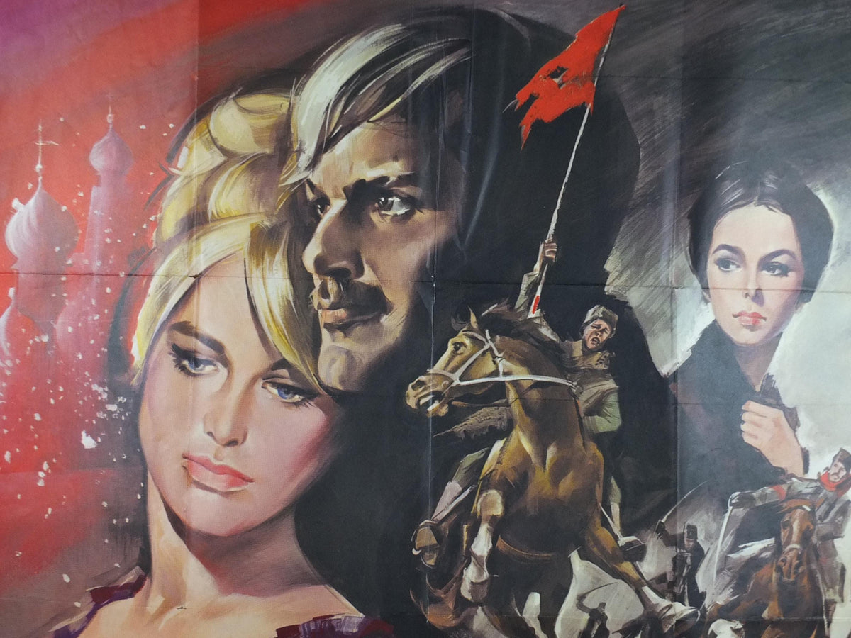 1965 Doctor Zhivago Poster, Epic Russian Revolution and World War 1 movie, Original French Grande size, wall art cinema film memorabilia