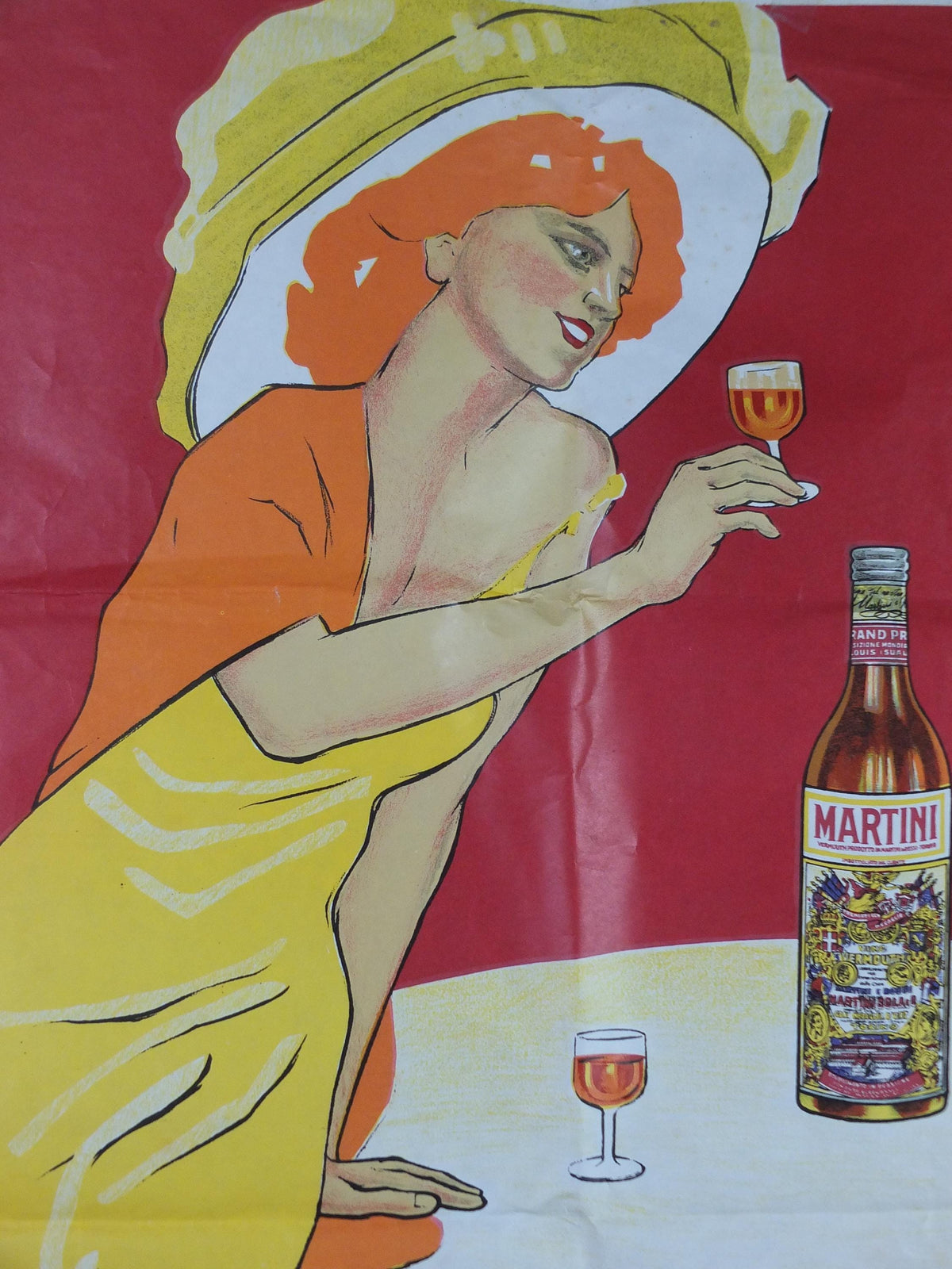 1970s Martini Vermouth Poster, Martini and Rossi Torino / Turin, by Dudovich alcoholic drink, 1920s art deco advertising wall art decor