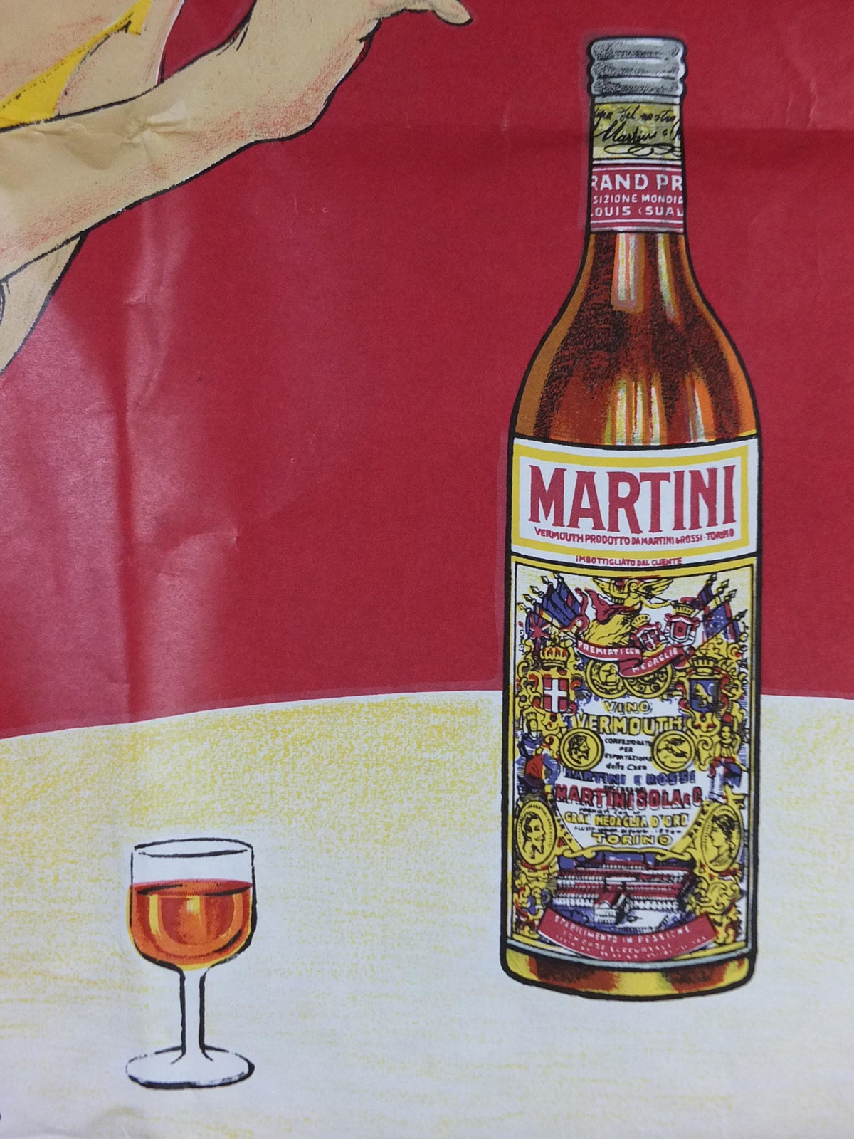1970s Martini Vermouth Poster, Martini and Rossi Torino / Turin, by Dudovich alcoholic drink, 1920s art deco advertising wall art decor