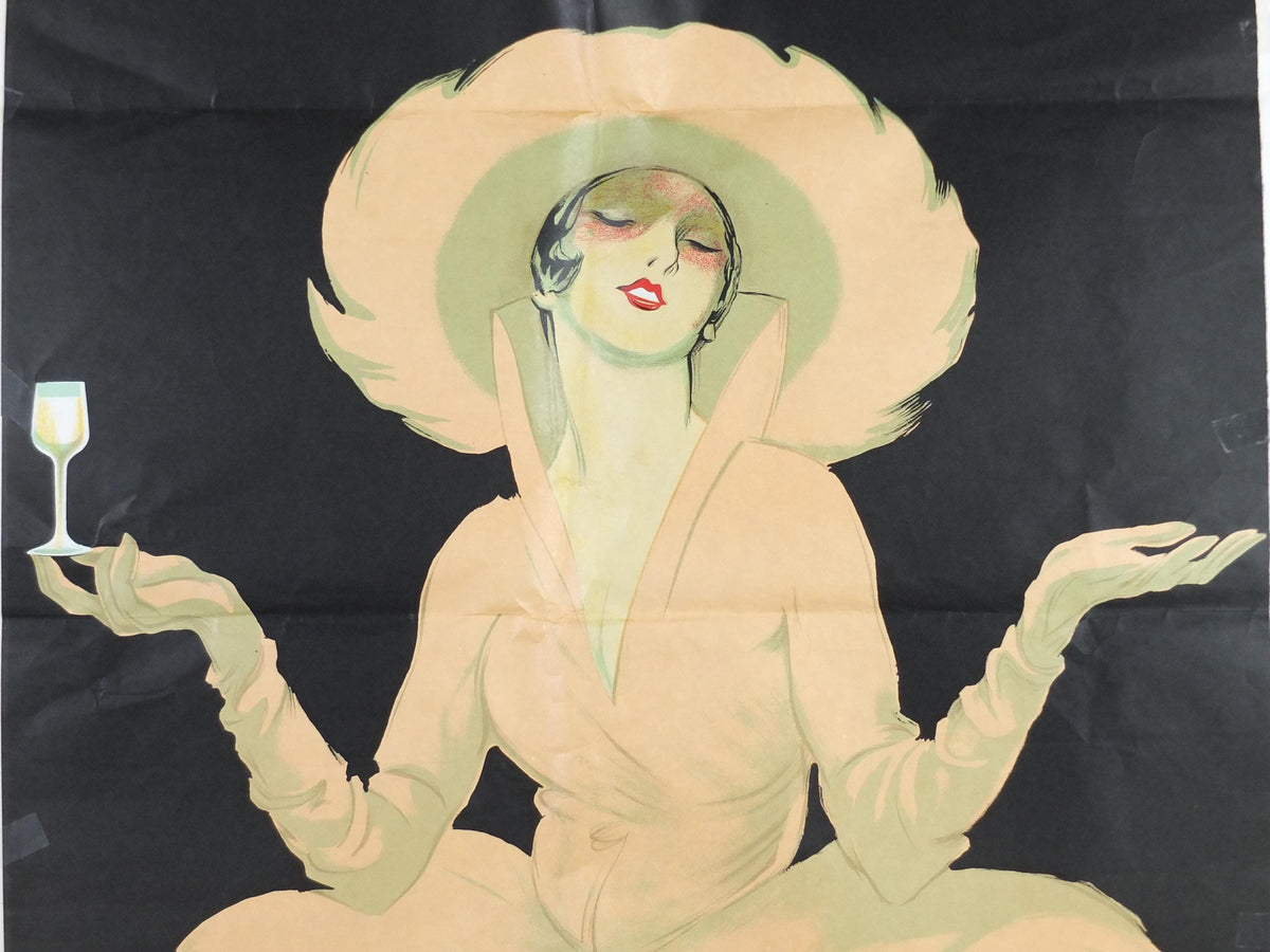 1970s Vermouth Bianco Poster, Martini and Rossi Torino / Turin, by Dudovich alcoholic drink, 1920s art deco advertising wall art decor