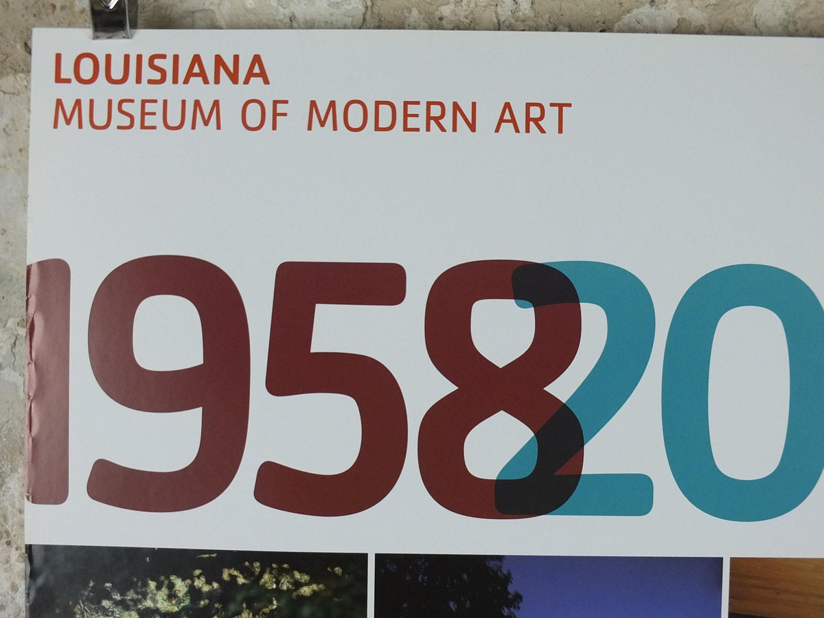 2008 Louisiana Anniversary Poster, 1959 - 2008 50th Anniversary, Louisiana Museum of Modern Art, architecture, wall art decor