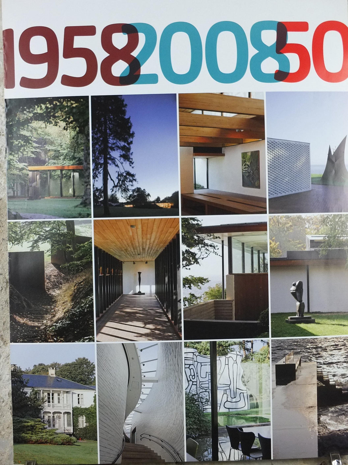 2008 Louisiana Anniversary Poster, 1959 - 2008 50th Anniversary, Louisiana Museum of Modern Art, architecture, wall art decor