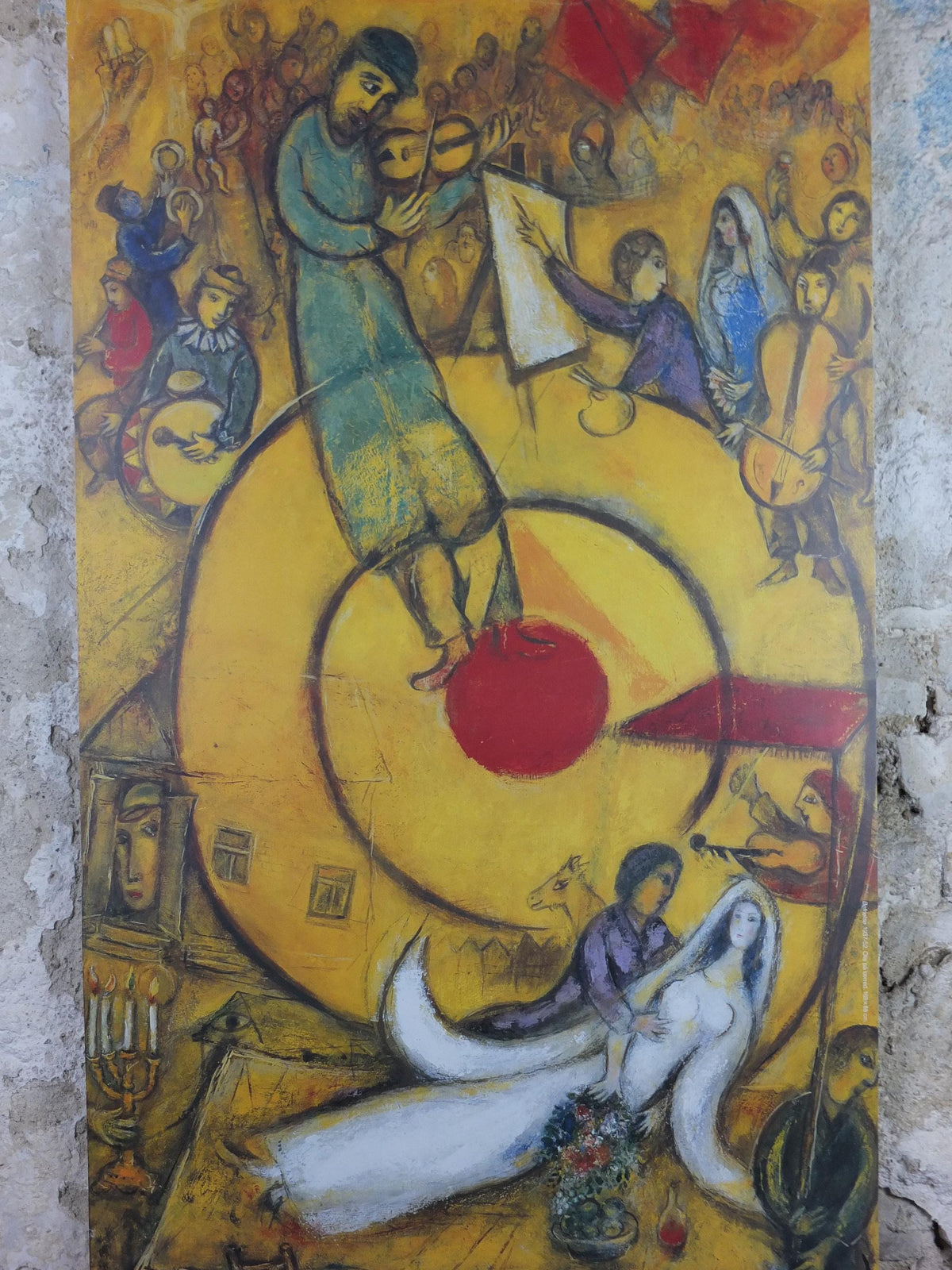 1990 Marc Chagall Poster, Liberation 1937 - 1952, Louisiana Museum of Modern Art, Cubism and Expressionism, exhibition wall art decor