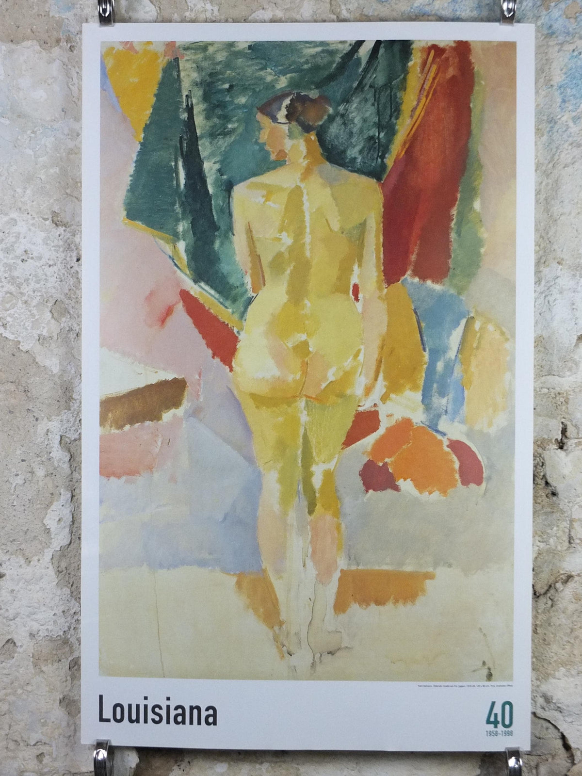 1998 Louisiana Anniversary Poster, 40th Anniversary, Karl Isakson, Model from the Back, 1920 Louisiana Museum of Modern Art, wall art decor