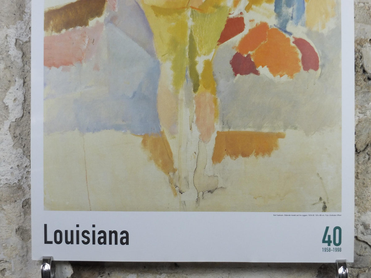 1998 Louisiana Anniversary Poster, 40th Anniversary, Karl Isakson, Model from the Back, 1920 Louisiana Museum of Modern Art, wall art decor