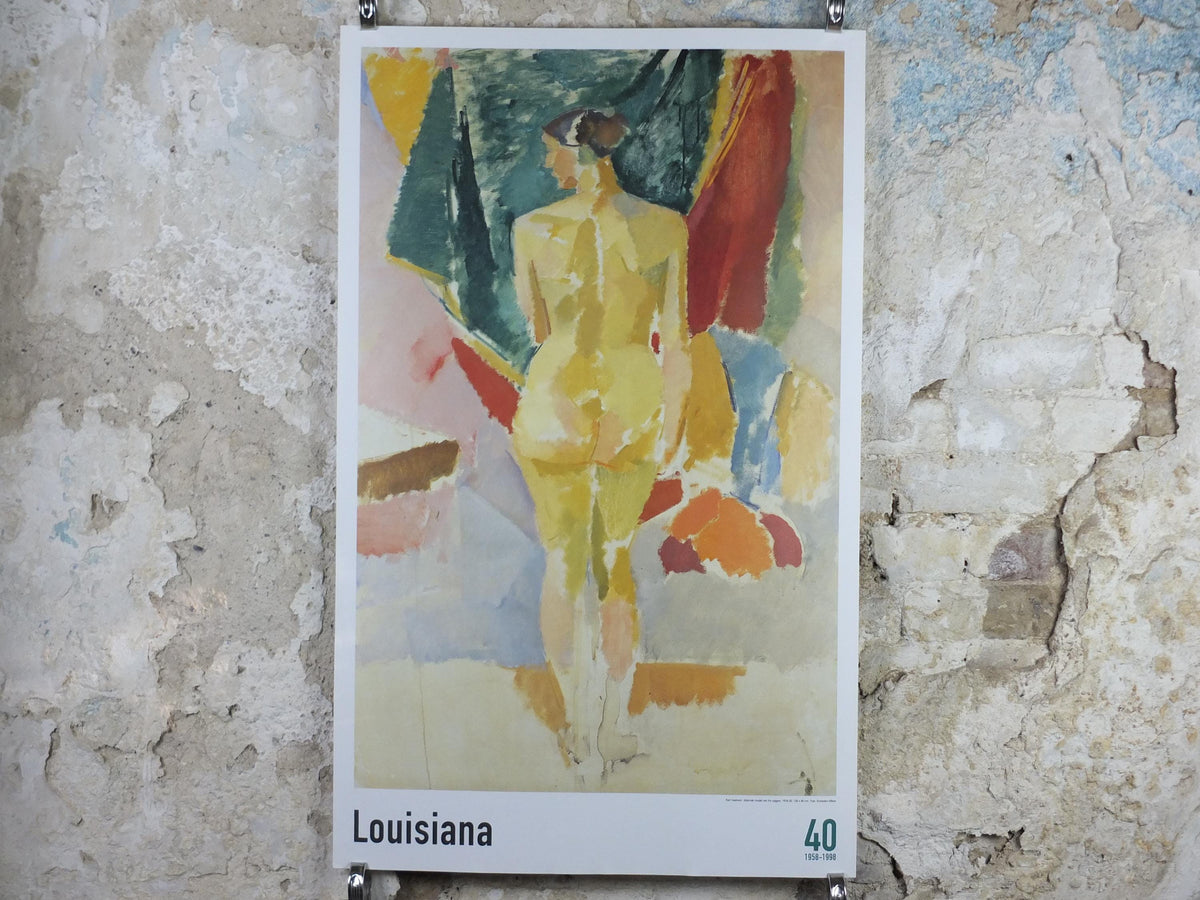 1998 Louisiana Anniversary Poster, 40th Anniversary, Karl Isakson, Model from the Back, 1920 Louisiana Museum of Modern Art, wall art decor