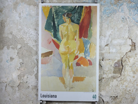1998 Louisiana Anniversary Poster, 40th Anniversary, Karl Isakson, Model from the Back, 1920 Louisiana Museum of Modern Art, wall art decor
