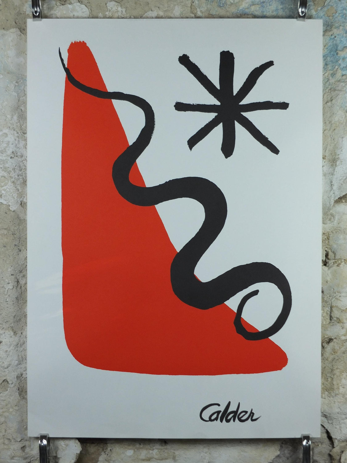 1996 Alexander Calder Poster, Untitled 1965, Sans Titre Mnam 1965, Innovative Mobiles artist, gallery exhibition, wall art decor