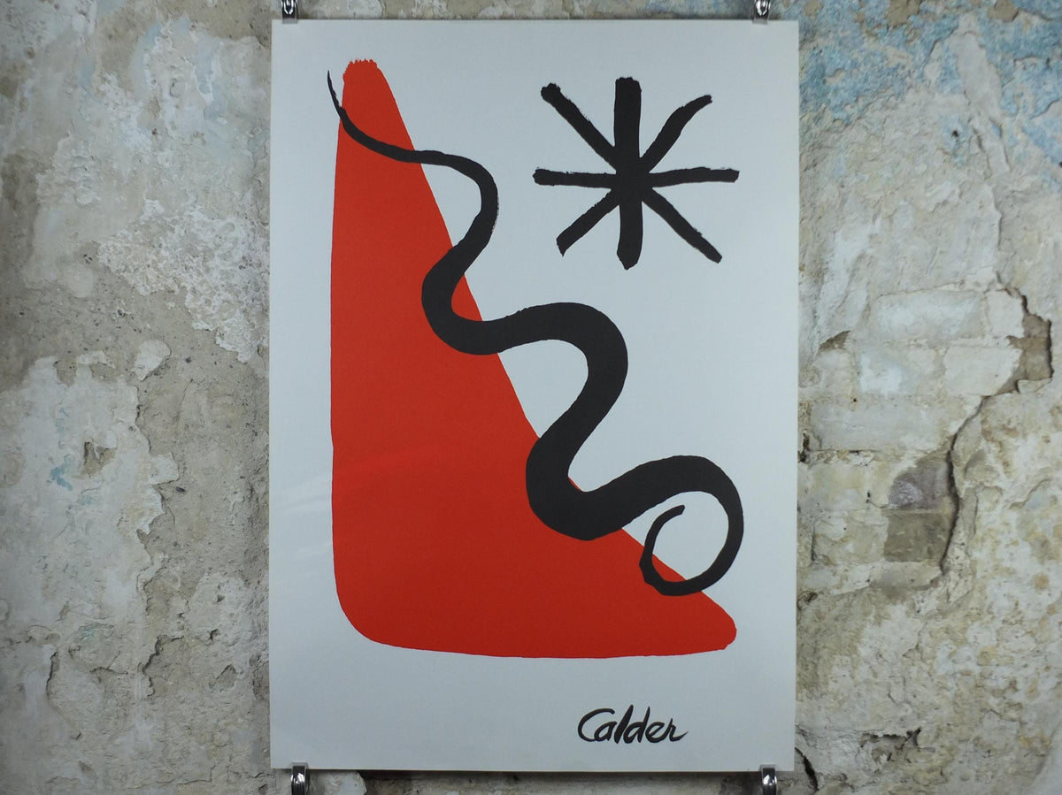 1996 Alexander Calder Poster, Untitled 1965, Sans Titre Mnam 1965, Innovative Mobiles artist, gallery exhibition, wall art decor