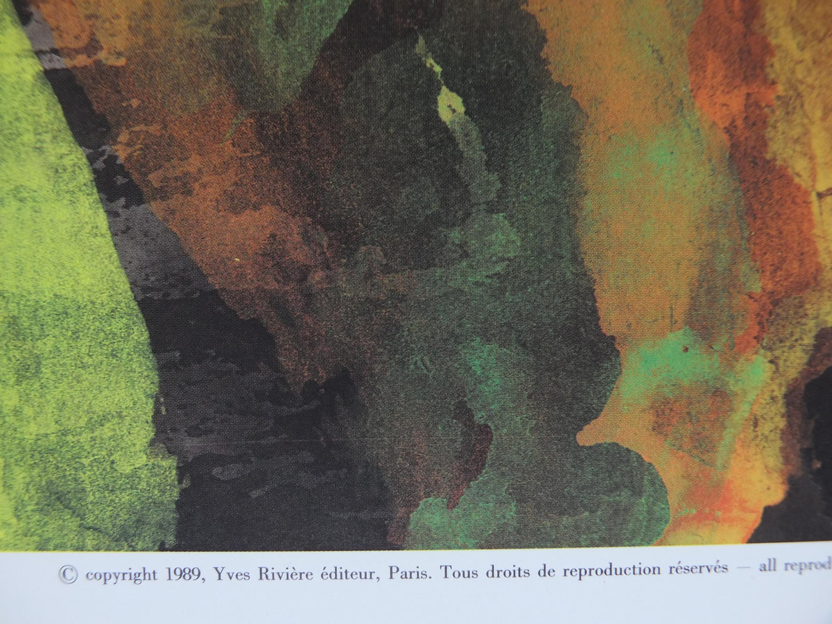 1989 Walasse Ting Poster, Green Cat, colourful popular figuratism, pop art, gallery, wall art decor
