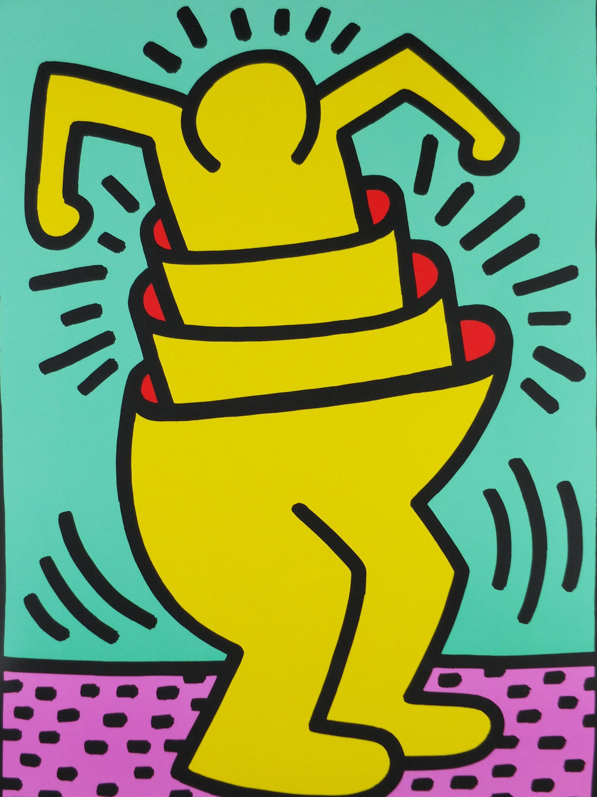 1989 Keith Haring Poster, Cup Man 1989, Untitled 1989, Kunsthalle Dresden, Pop Art, Street, wall art decor