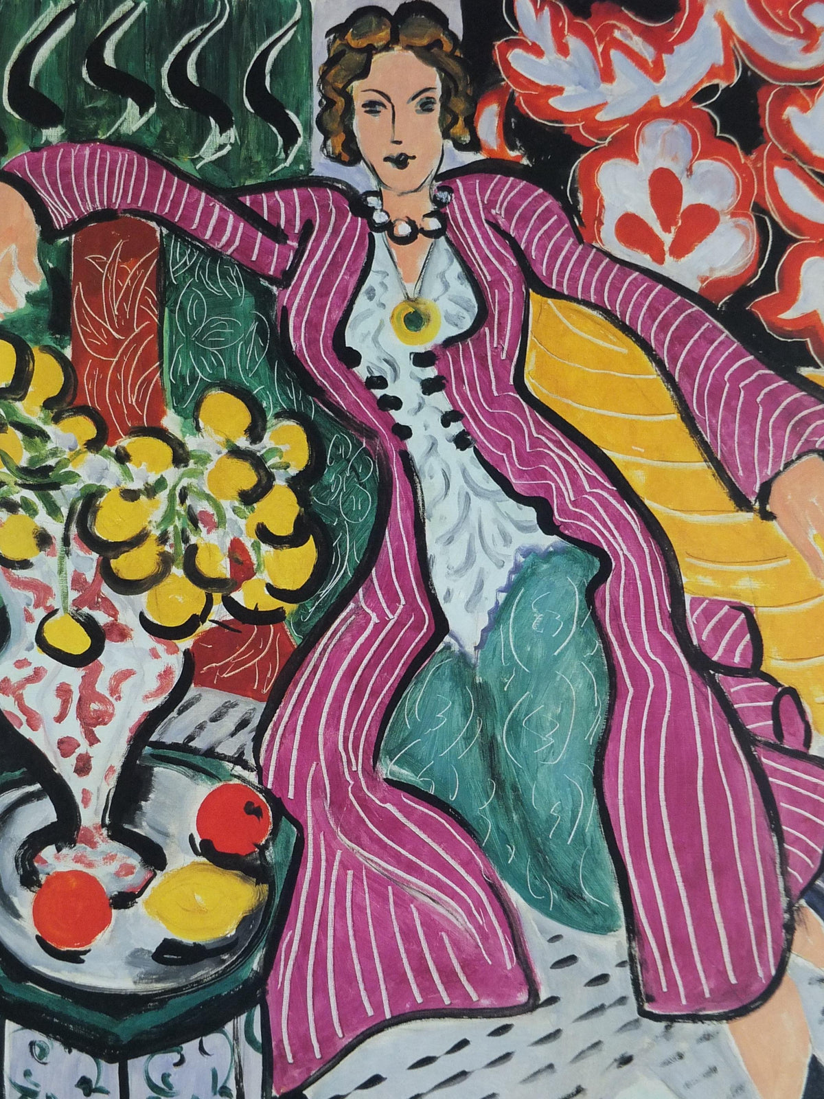 1993 Henri Matisse Poster, Woman in a Purple Coat 1937, Fauvism, Modernism, Post-Impressionism expressionism, exhibition wall art decor