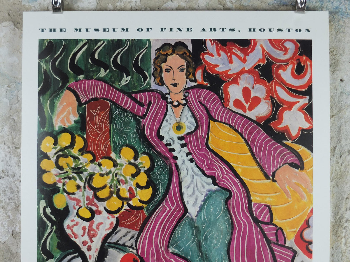 1993 Henri Matisse Poster, Woman in a Purple Coat 1937, Fauvism, Modernism, Post-Impressionism expressionism, exhibition wall art decor