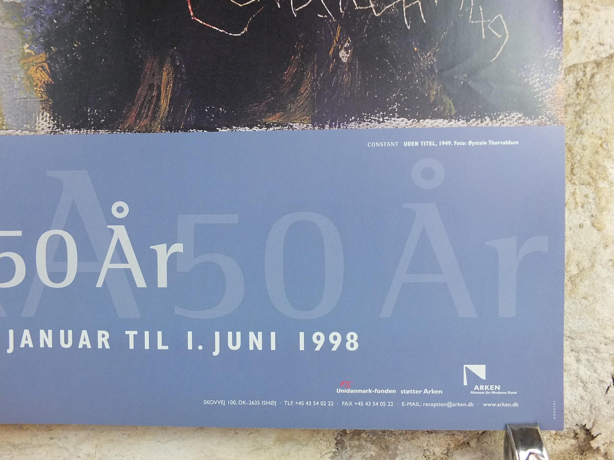 1998 Constant Poster, Without Title 1949, Bird with Flower, Cobra Group, Reflex Movement, artist gallery exhibition wall art decor