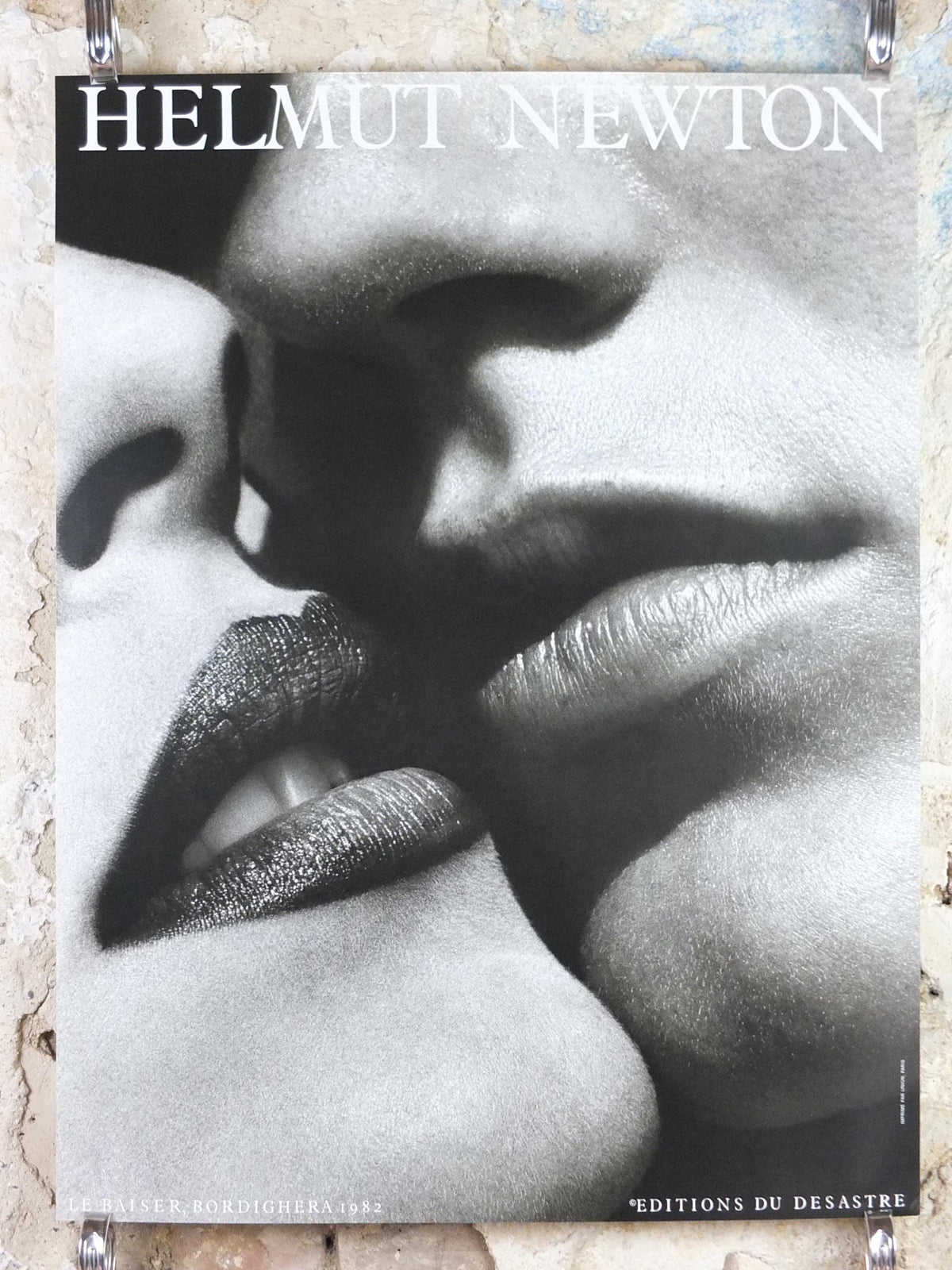 1982 Helmut Newton Poster, The Kiss, Le Baiser, Bordighera, Editions du Desastre, Photography, gallery exhibition, wall art decor