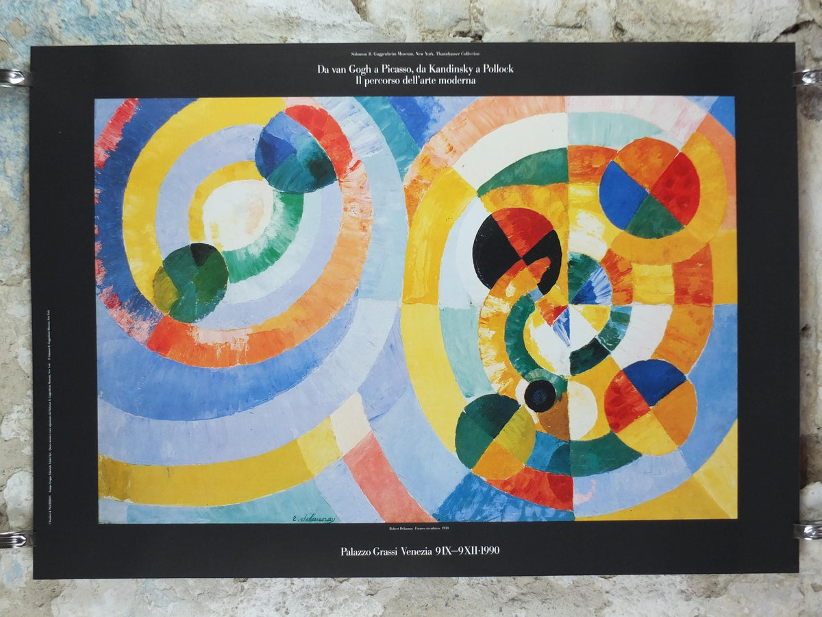 1990 Robert Delaunay Poster, Circular Forms 1930, Formes Circulaires Orphism, Cubism, abstract, Fauvism, wall art decor