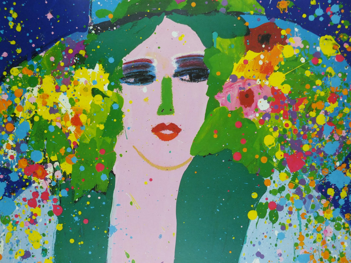 1986 Walasse Ting Poster, Modern Woman, Jazz Moderne, colourful popular figuratism, pop art, gallery, wall art decor