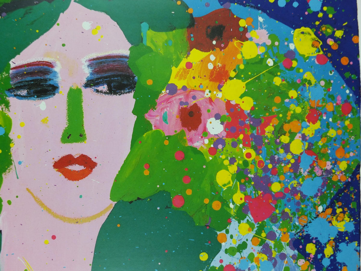 1986 Walasse Ting Poster, Modern Woman, Jazz Moderne, colourful popular figuratism, pop art, gallery, wall art decor