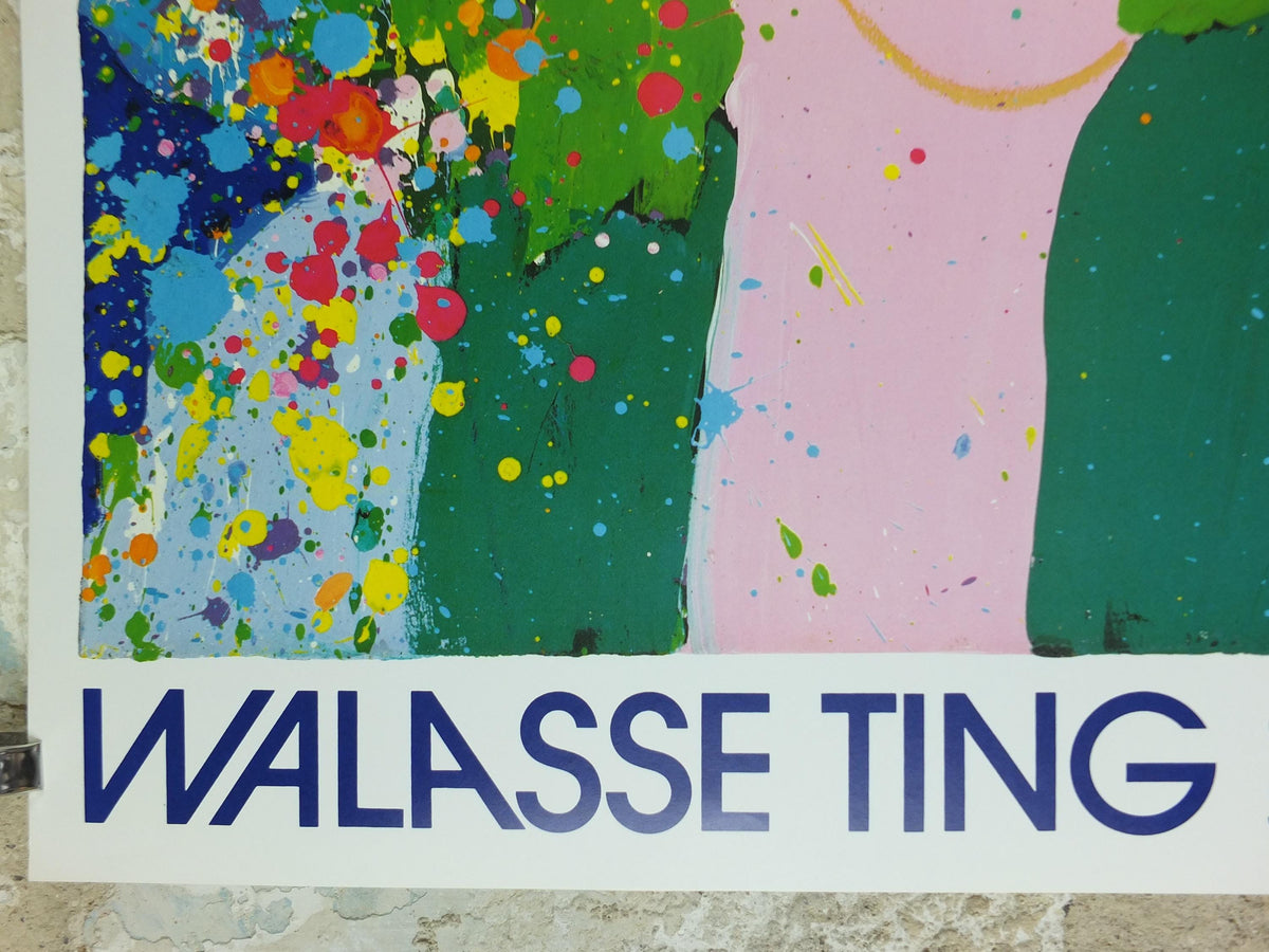 1986 Walasse Ting Poster, Modern Woman, Jazz Moderne, colourful popular figuratism, pop art, gallery, wall art decor