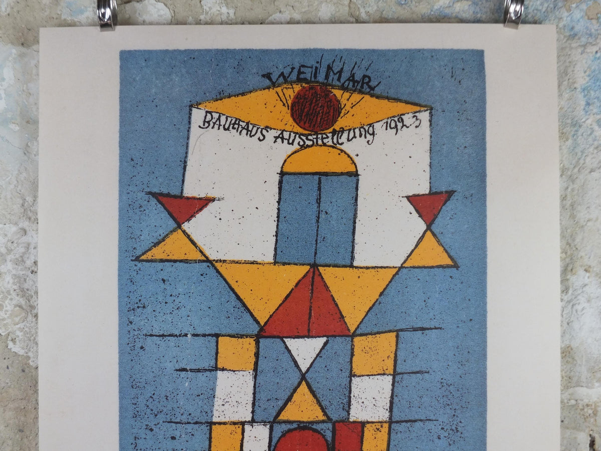 1989 Paul Klee Poster, The Elevated Plane 1923, Der Blaue Reiter, Weimar Bauhaus, Surrealism gallery exhibition wall art decor
