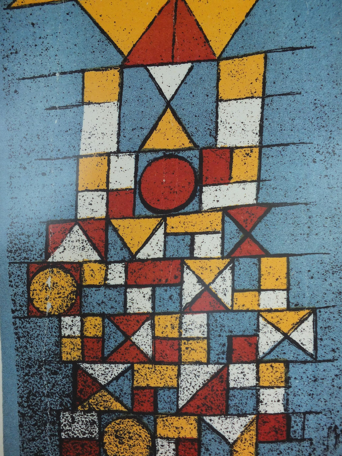 1989 Paul Klee Poster, The Elevated Plane 1923, Der Blaue Reiter, Weimar Bauhaus, Surrealism gallery exhibition wall art decor