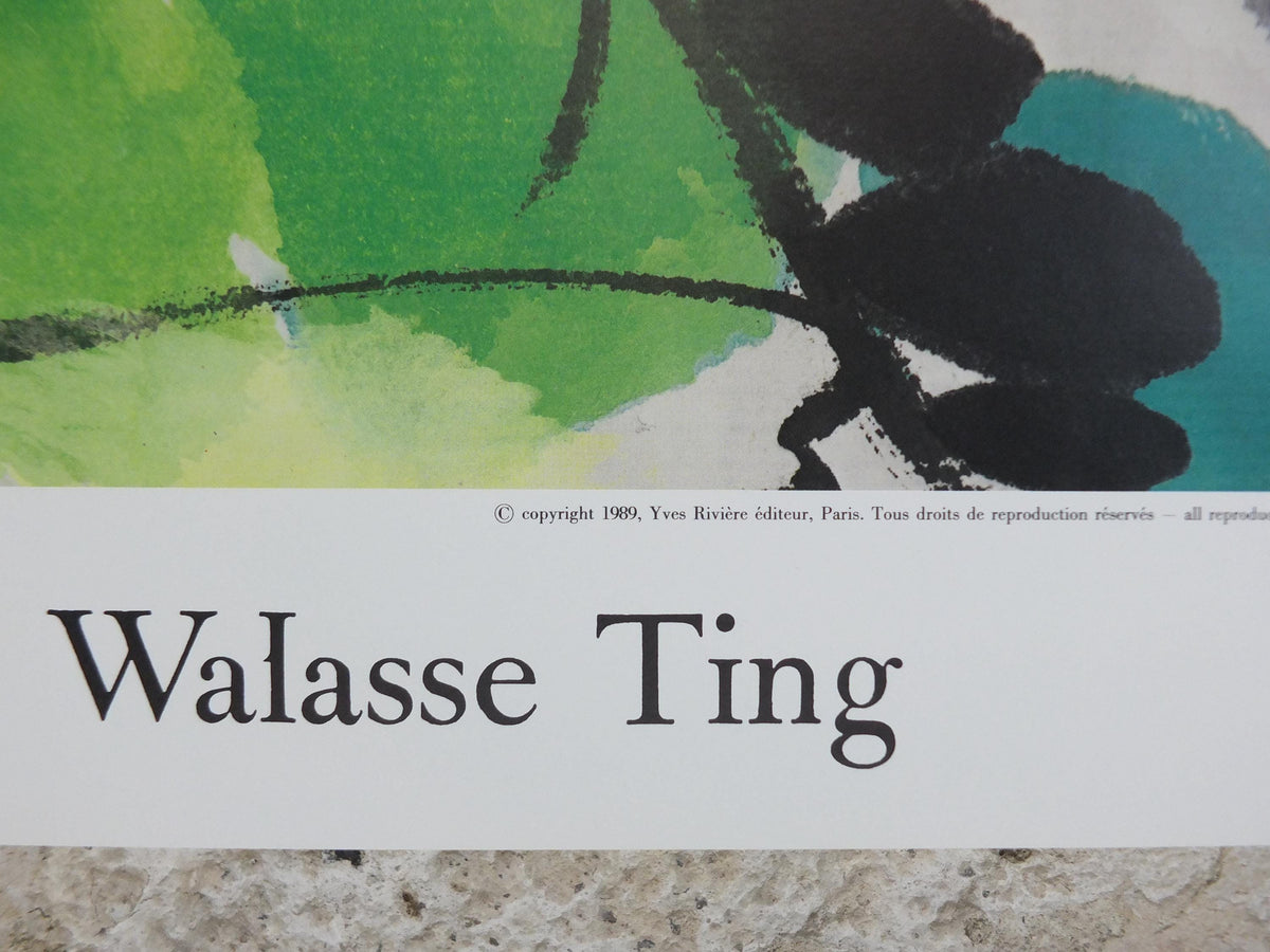 1989 Walasse Ting Poster, Surprise Cat, Chat Surprise, colourful popular figuratism, pop art, gallery, wall art decor