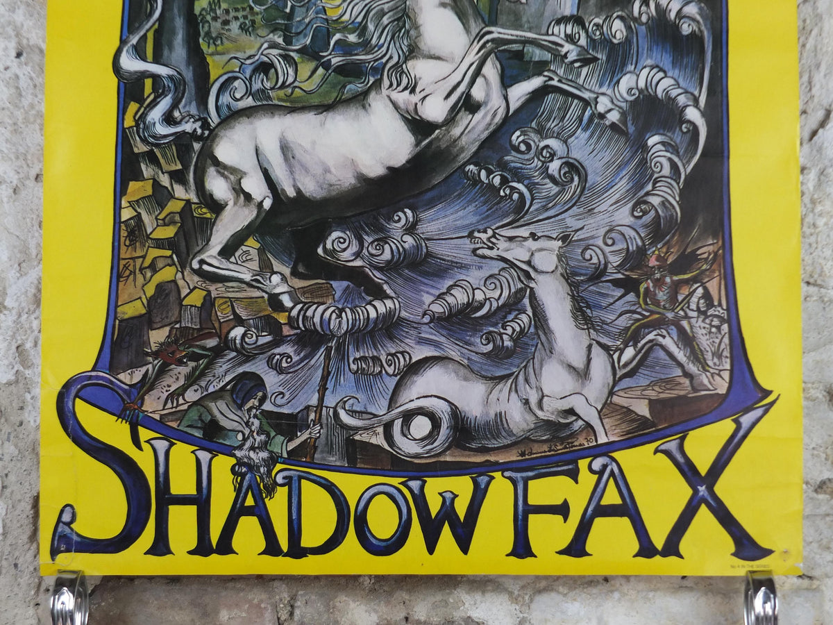 1970 Shadowfax Poster, by D. de S. Pernes, Lord of all Horses, Lord of the Rings, J.R.R. Tolkien, Middle Earth, fantasy wall art decor
