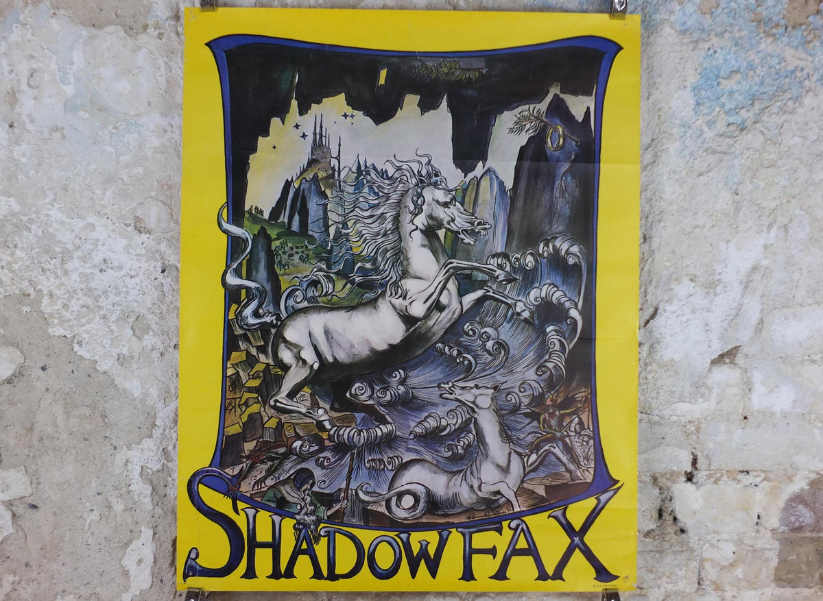 1970 Shadowfax Poster, by D. de S. Pernes, Lord of all Horses, Lord of the Rings, J.R.R. Tolkien, Middle Earth, fantasy wall art decor