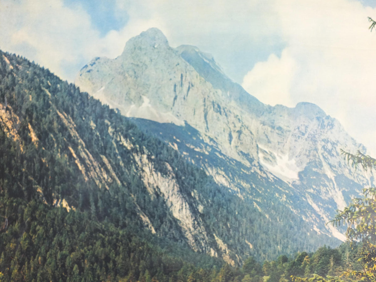 1960s Mittenwald Oberbayern Poster, Bayern, Alpenwelt Karwendel, Southern Germany, Alps, travel tourism, wall art decor