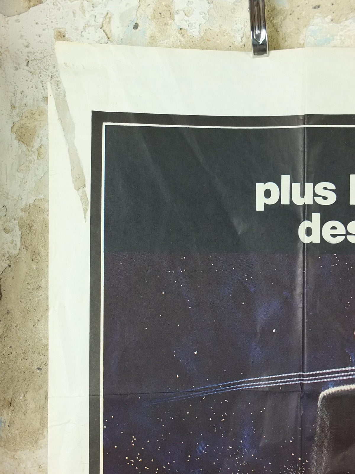 1978 Battlestar Galactica Poster, The Cylon Attack, Mission Galactica, Original French Grande size, wall art cinema film memorabilia